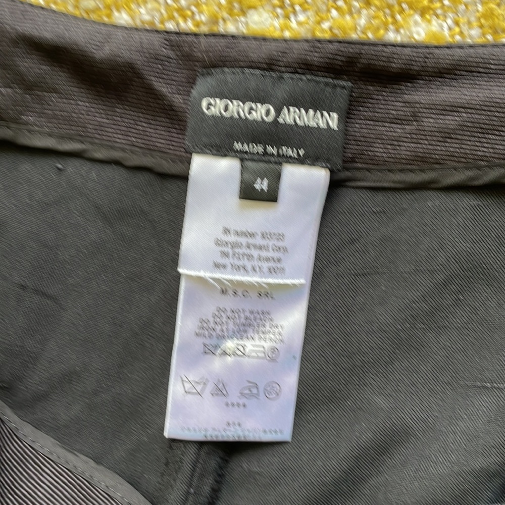 Black Silk Armani Pants Giorgio Armani Silk Dress Pants w/ Zip Closure - Picture 6 of 12